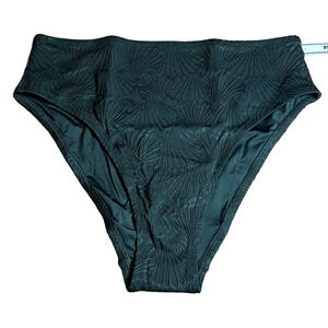 Victoria’s Secret Pink high waisted bikini bottom XL textured black sea shells